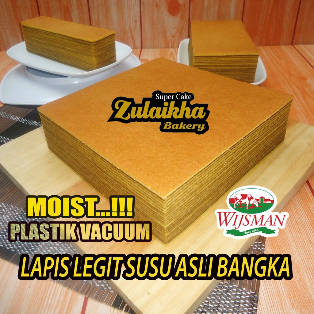 Lapis legit susu khas bangka asli super wisman ukuran 20 x 20 cm