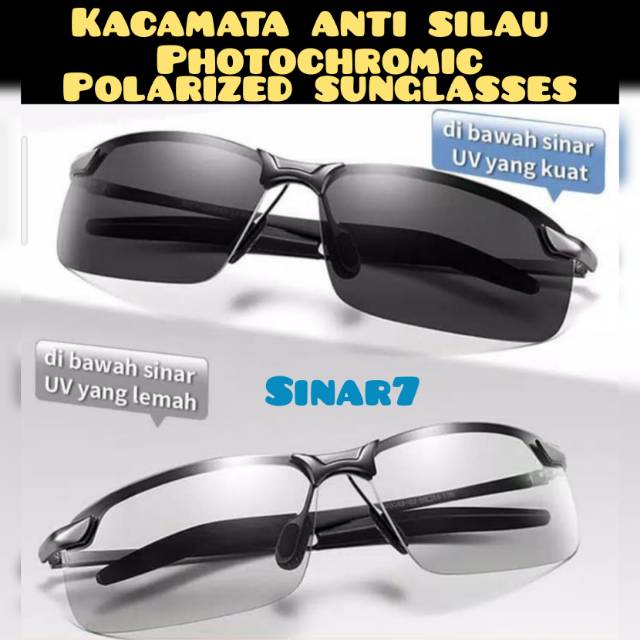 Kacamata anti silau siang dan malam photochromic polarized sunglasses