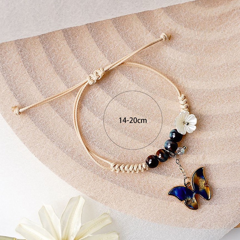 1pc Gelang Tali Hitam Adjustable Gaya Korea Untuk Wanita