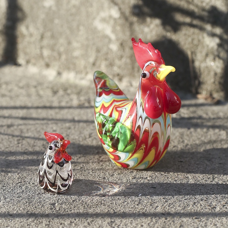 (Color Glaze Chick Ayam Jantan Bonsai Warna-Warni Untuk Dekorasi Ruang Tamu