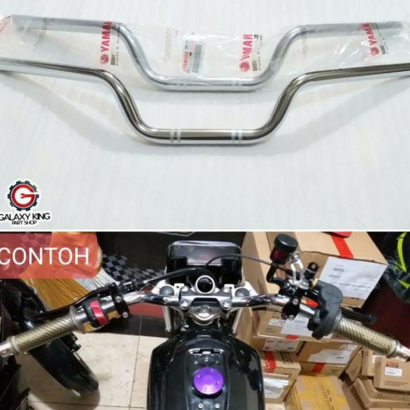 STANG SETANG STIR SETIR RX KING BYANGKEROK BANDUNG STYLE ORIGINAL YAMAHA-Putih
