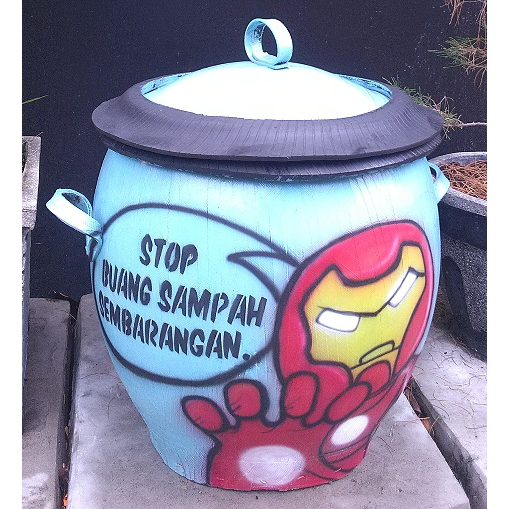 Tempat Sampah Tong Sampah Karet Motif Keren Shopee 