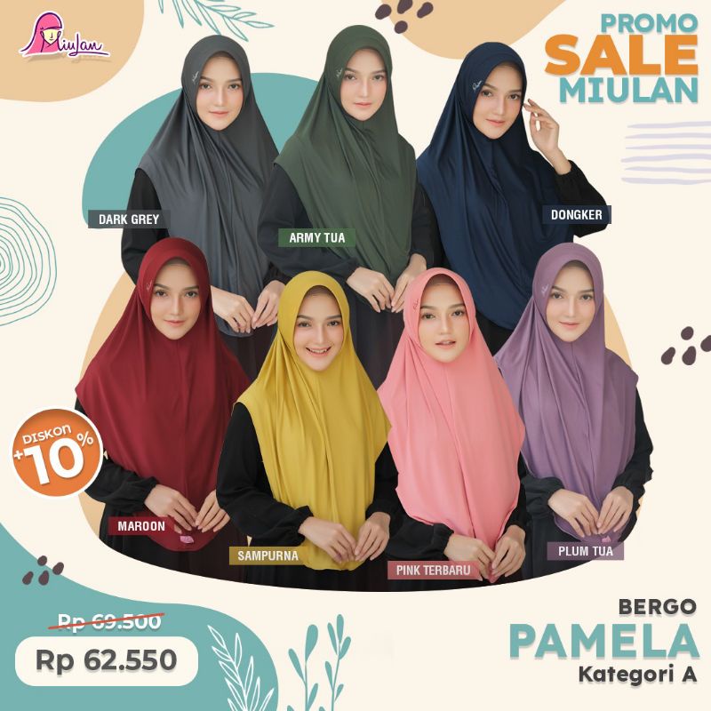 BERGO PAMELA MIULAN || BERGO JERSEY RINGAN || HIJAB MIULAN