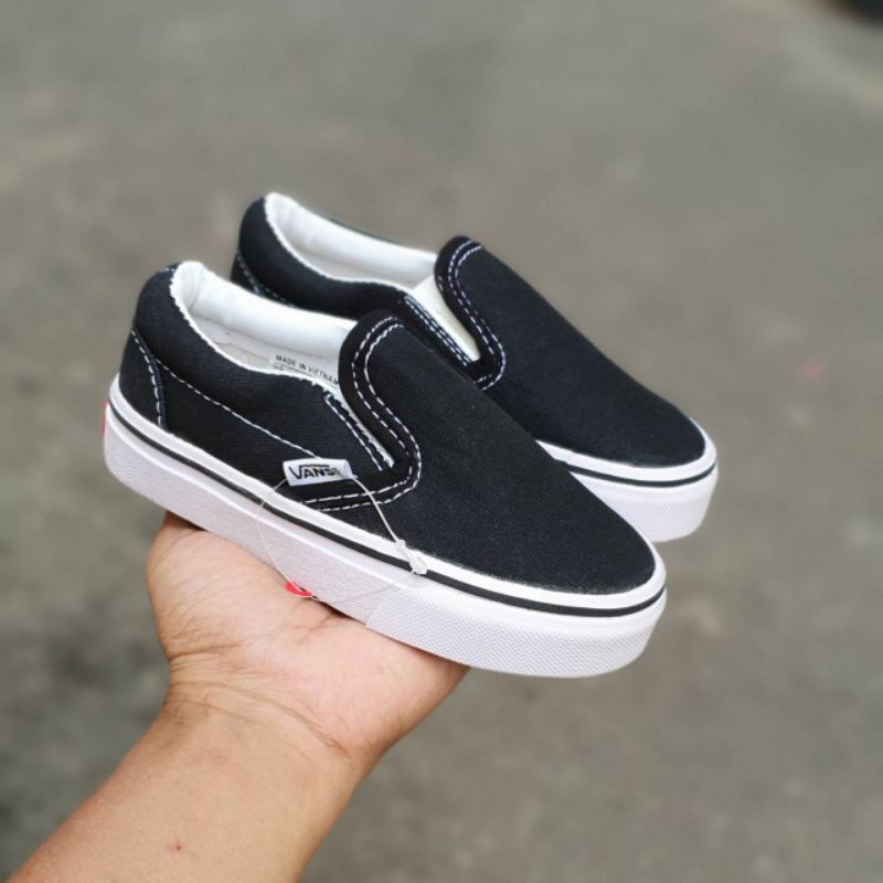 SEPATU VANS ANAK LAKI | SEPATU ANAK PEREMPUAN | SEPATU SEKOLAH ANAK | SLIP ON HITAM