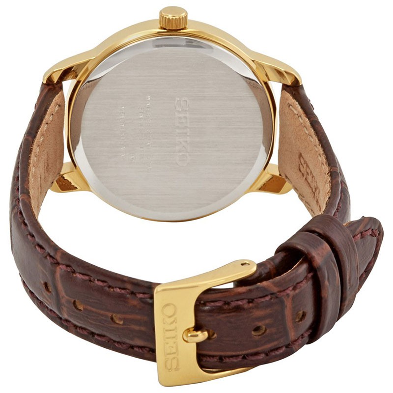 Seiko Ladies SUR658P1 Quartz Brown Leather - Jam Tangan Wanita SUR658