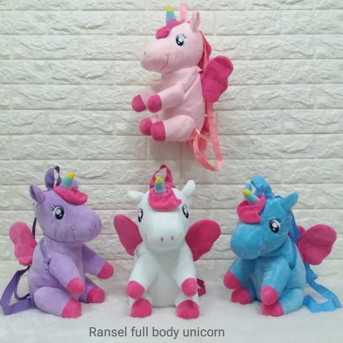 Tas Ransel Anak Karakter Boneka Full Body Unicorn Import N13 Premium