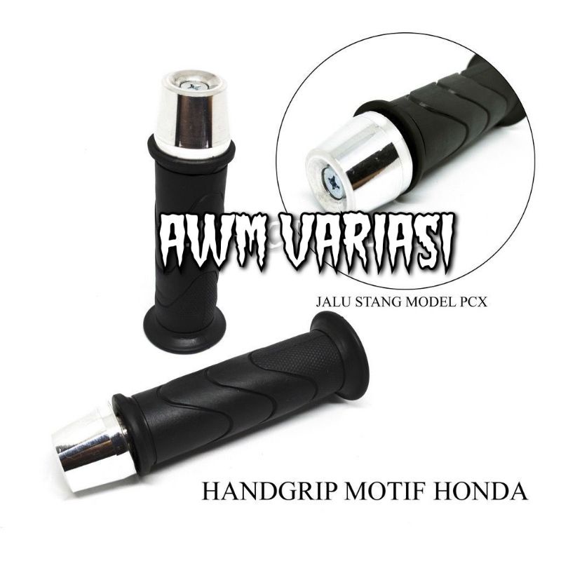 Handgrip Handfat model  Honda/Yamaha+Jalu Stang Pcx Mini crome Universal