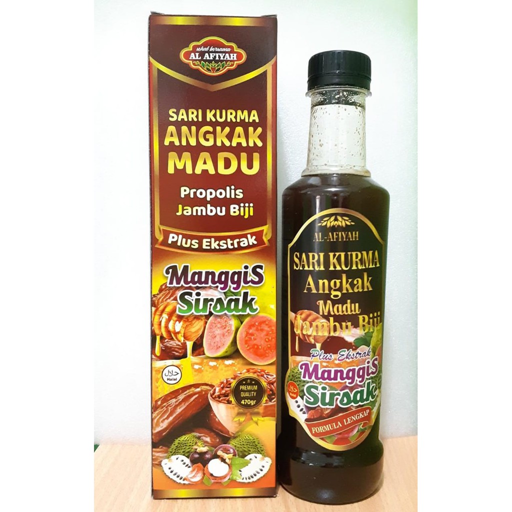 SARI KURMA ANGKAK MADU JAMBU BIJI PLUS MANGGIS SIRSAK AL AFIYAH 470 gr