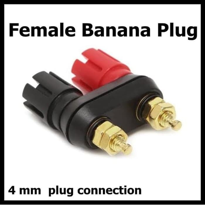 Dual Female Banana Plug Jack Terminal Binding Post 4mm for Speaker