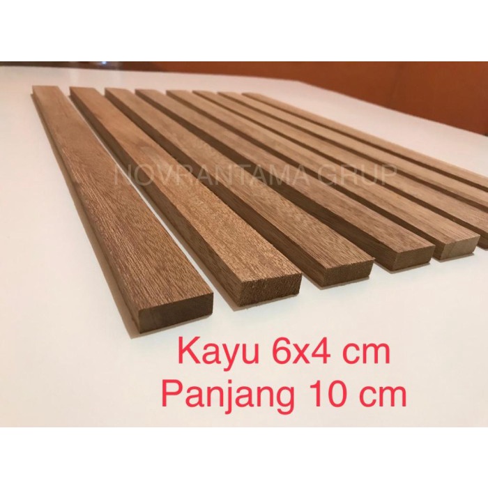 Kaso Balok Lis kayu 6x4cm panjang 10cm, 4x6cm Serut Halus