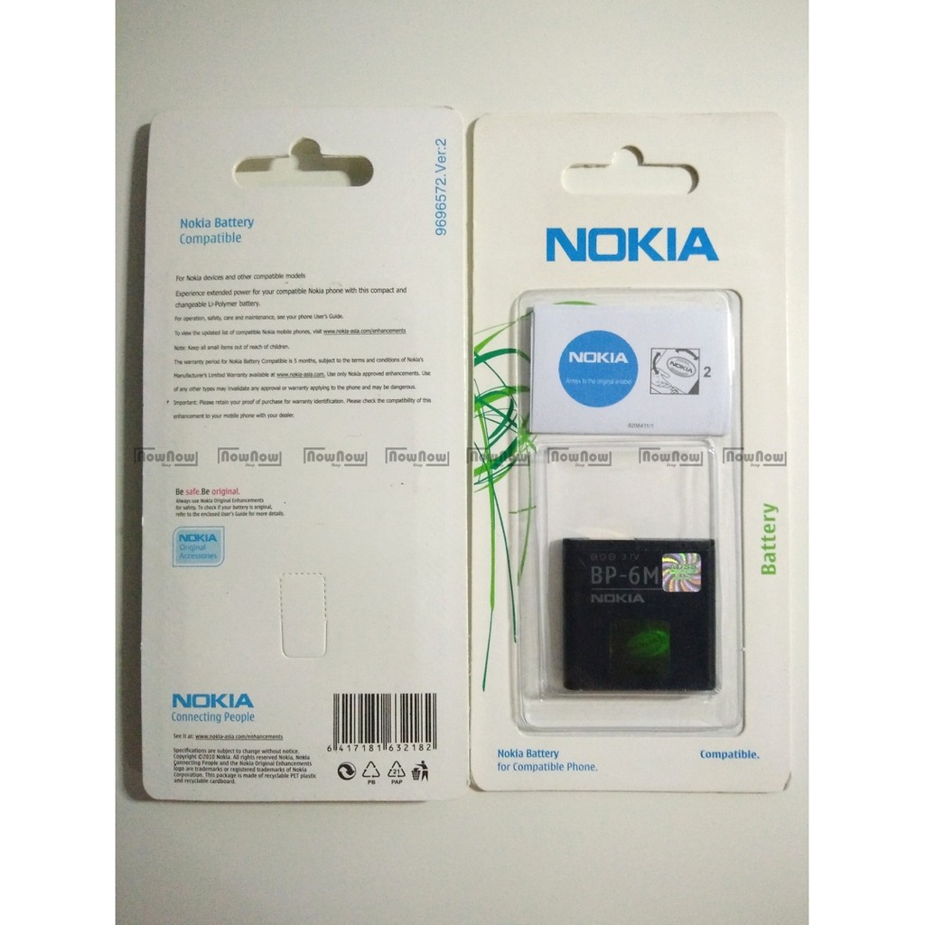 Baterai Nokia 3250 6151 6233 6280 9300 9300i BP-6M BP6M Original ORI OEM Batre Battery Batu Batrai