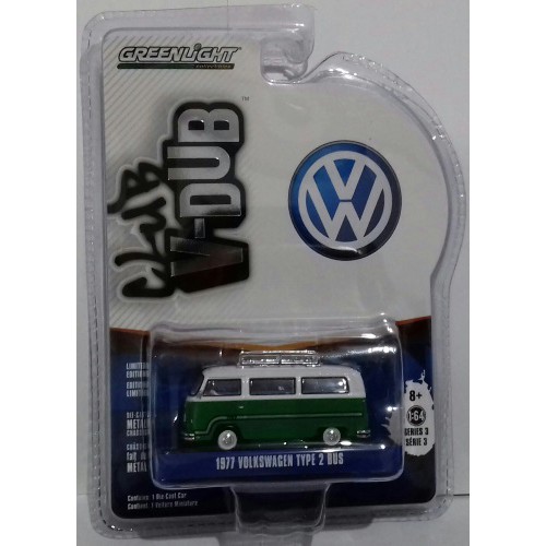 Diecast Mobil Greenlight 1/64 V-DUB series 3 - VolkswagenT2 - 1977