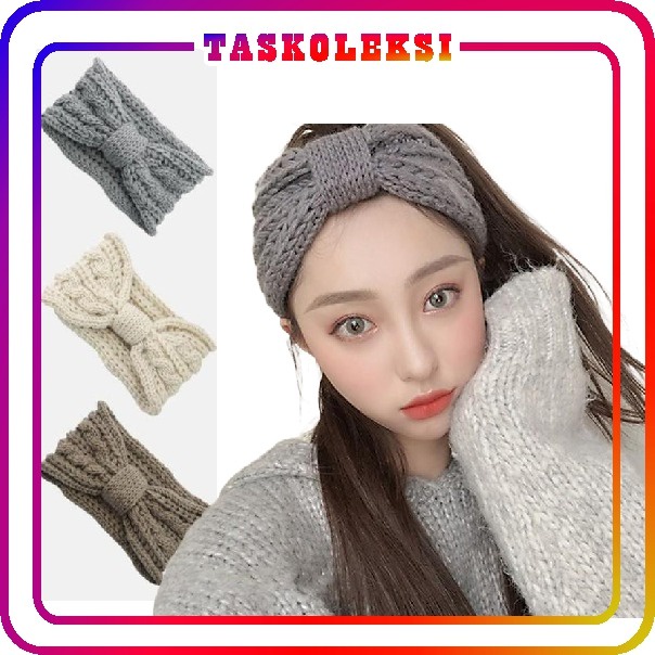 ☛TK☚ R212 HEADBAND RAJUT WOOL PITA HEAD BAND CANTIK KOREA BANDANA LEBAR FUR BANDO RAJUT CEWEK