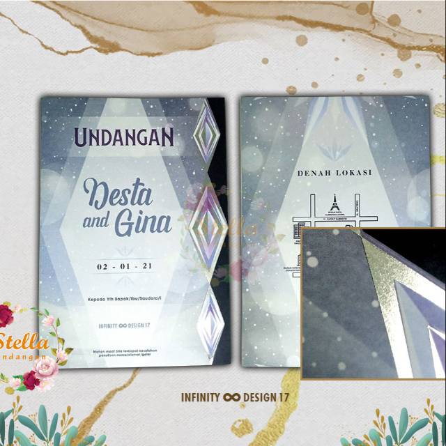 Blangko Undangan Infinity Design 17