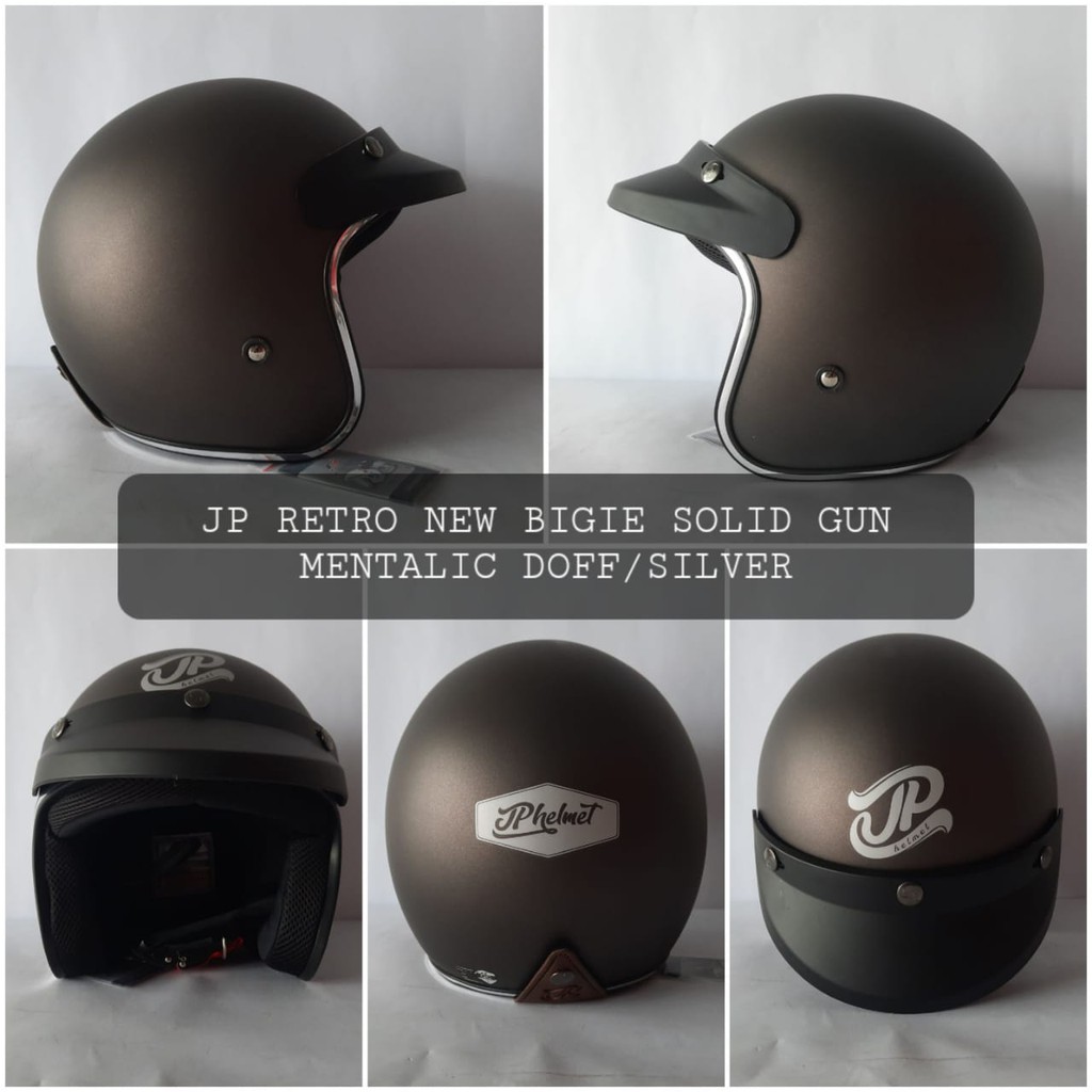 HELM BOGO JPX_JP NEW BIGIE_SOLID - GUN METAL DOFF / SILVER