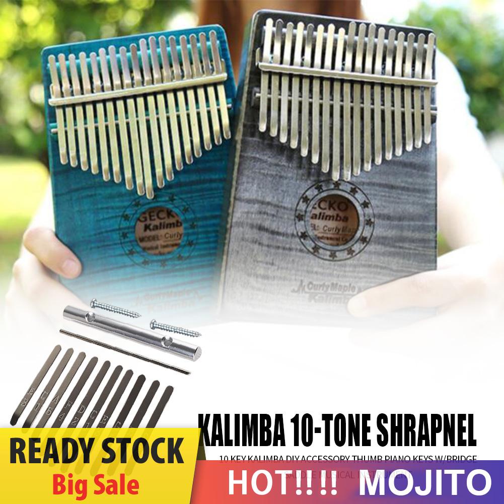 Set Saddle Bridge Ibu Jari Piano 10 Kunci Untuk Suku Cadang Pengganti Kalimba