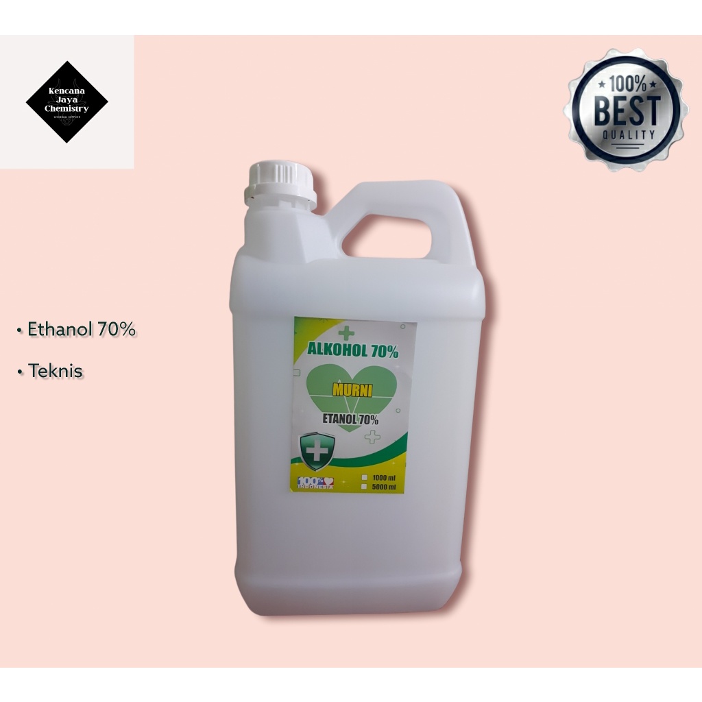 Alcohol 96% / Etanol Teknis 70% / Non Foodgrade 5 liter