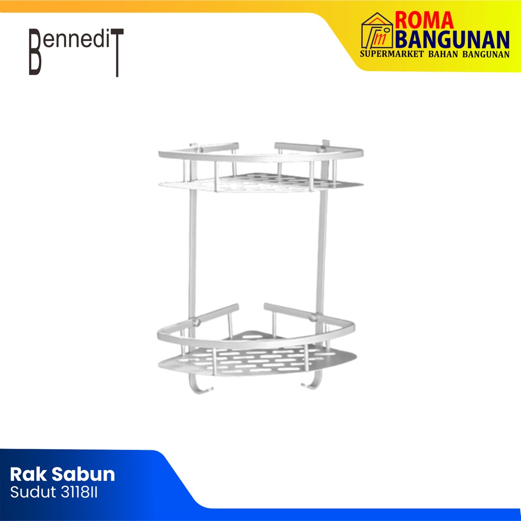 Bennedit Rak Sabun / Rak Sabun Sudut / Rak Sudut Kawat 2 Susun 3118II 3118 II