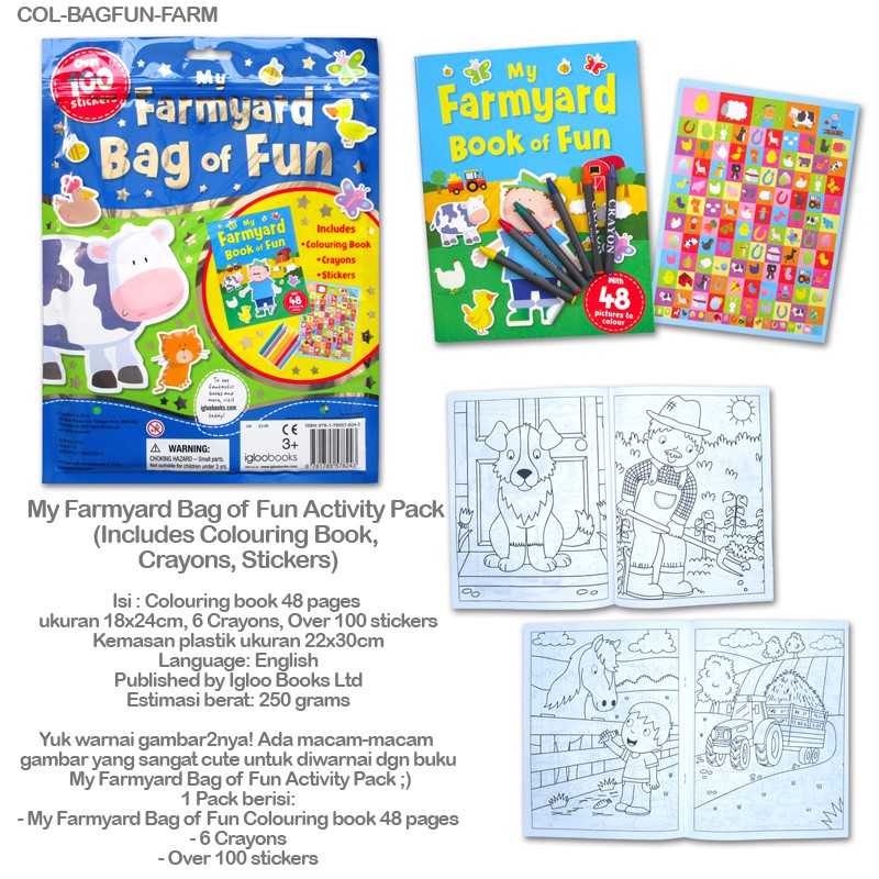 Download My Bag Of Fun Activity Pack Includes Colouring Book Crayons Stickers Buku Anak Shopee Indonesia