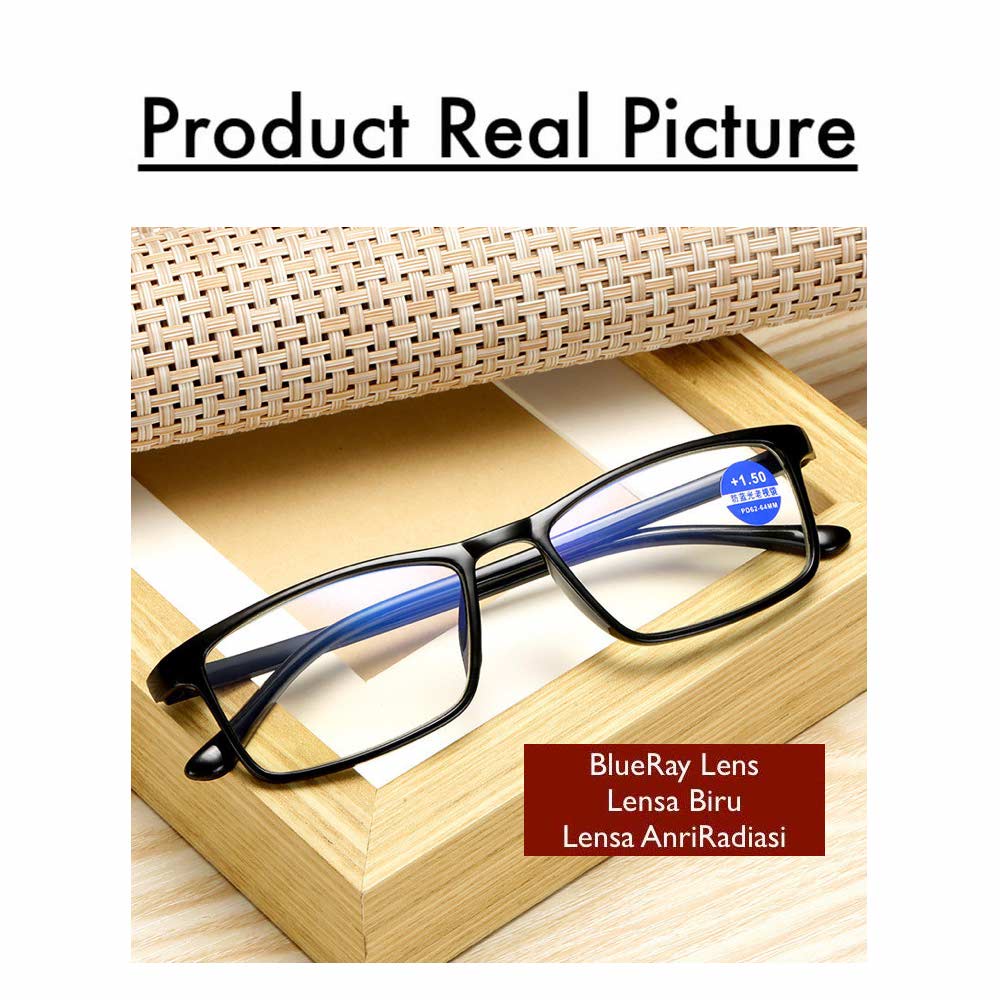 Kacamata Baca Plus Anti Radiasi Blue Ray Lens (Design Korea) Pria dan Wanita - HM878 ( Group )