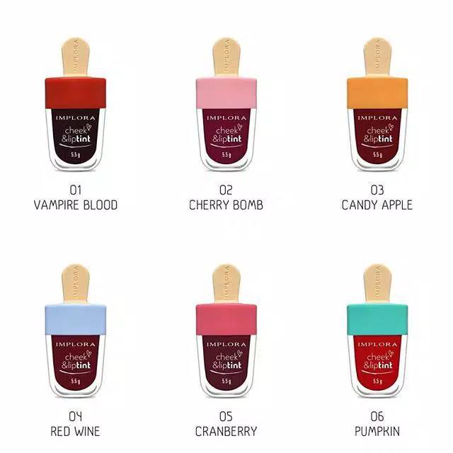 Implora lip tint READY NO 1-6