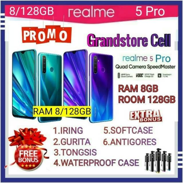 REALME 5 PRO RAM 8/128 GB GARANSI RESMI REALME INDONESIA