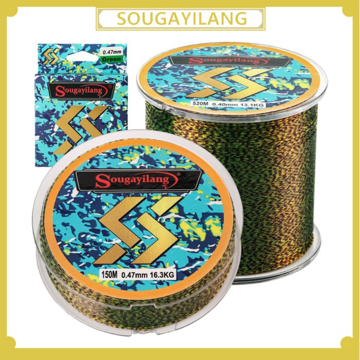 150/520M Nylon Fishing Line Spotted Fishing Line Tak Terlihat