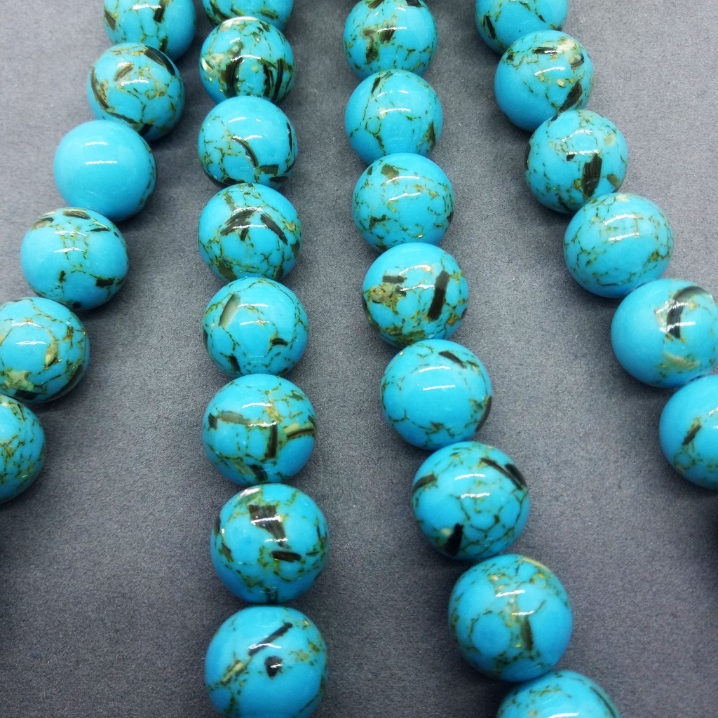 Milky Agate Shell Turquoise Bead