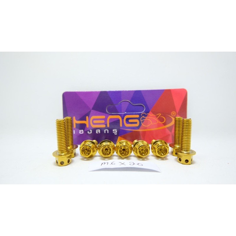 baut probolt flower gold HENG m6x20 6x20 drat 10 panjang 2cm