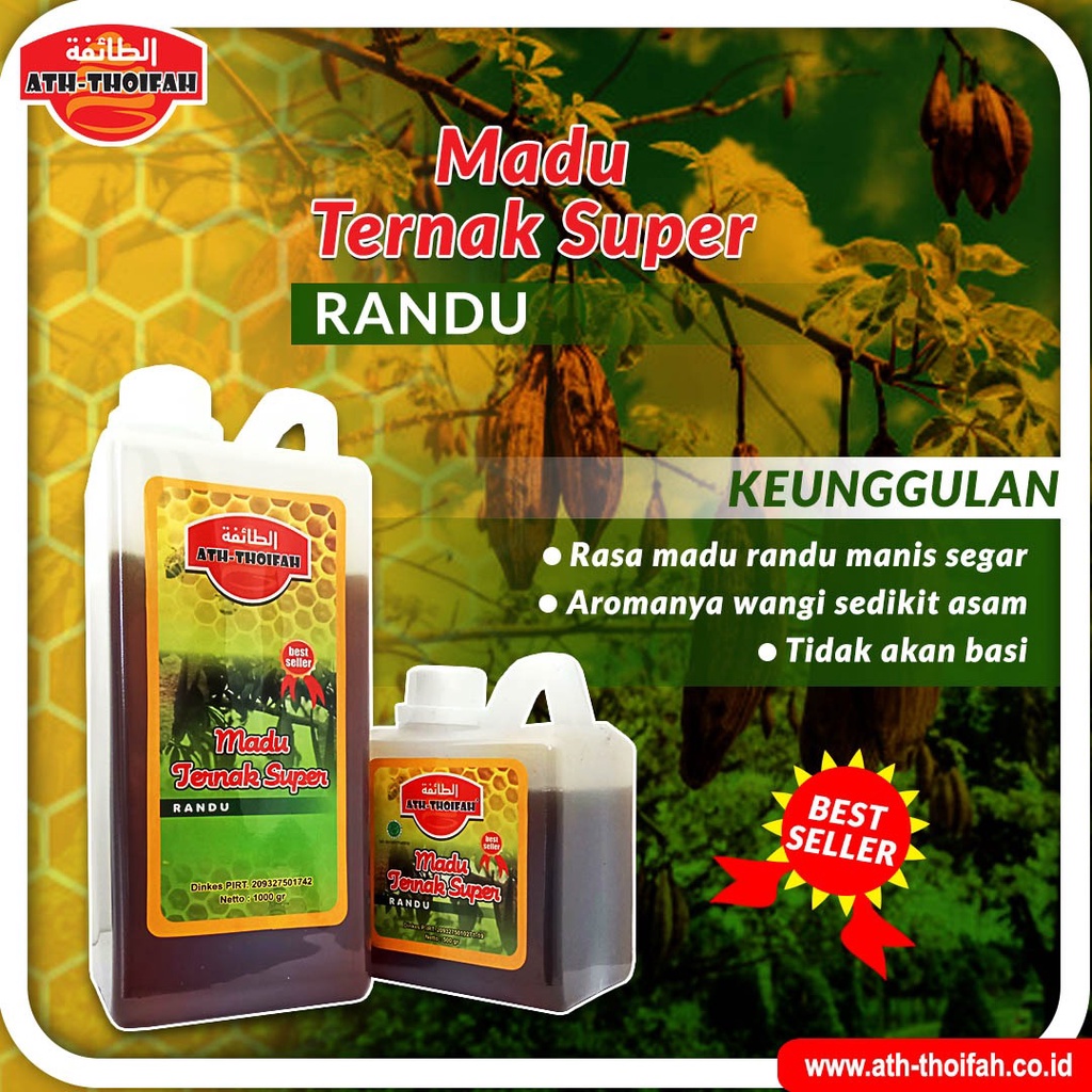 

Madu Murni Randu 1000gram Madu Kapuk Randu Murni