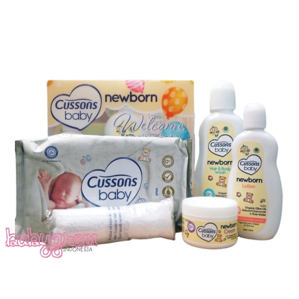 Cussons Baby NEWBORN Pack Set Gift / Hadiah Kado Lahiran / Sabun Shampoo Lotion Wipes Cream