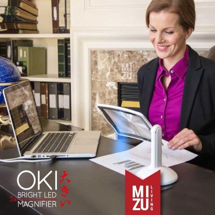 

jual MIZU OKI Bright LED Magnifier 3x Bright Viewer Layar Pembesar Huruf