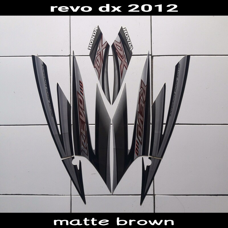 stiker motor Revo dx 2012 matte brown