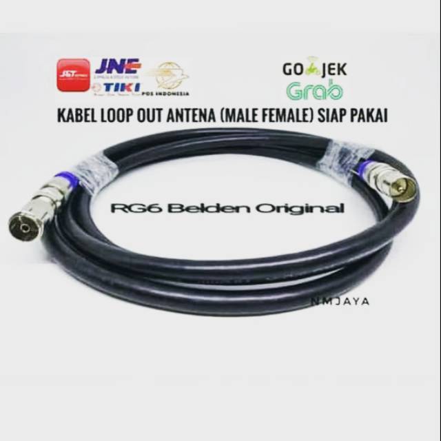 Kabel TV Loop Out 3Meter Konektor Male Female Set Top Box atau Perpanjangan