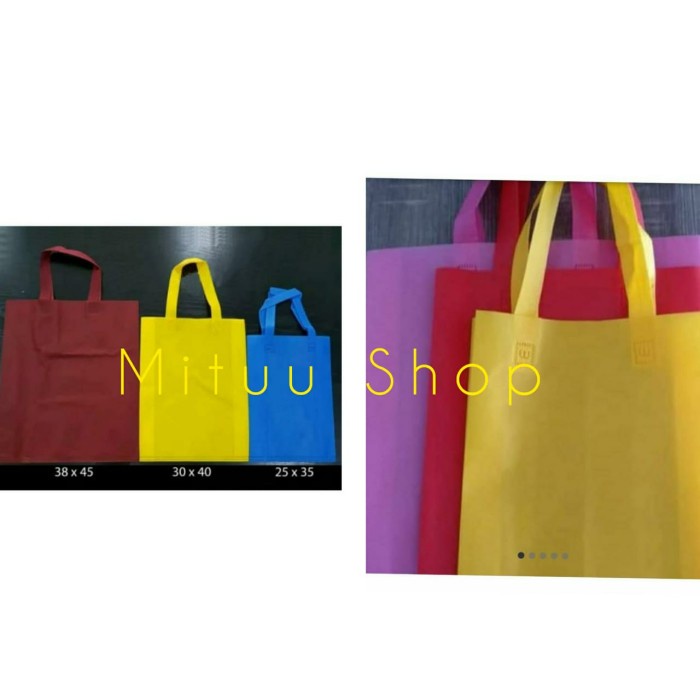

✨ BISA COD ✨ Tas Handle / Kantong Goodie / Bag Handle 38x45 / Tas Kain