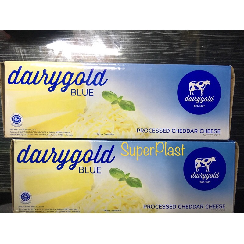 

KEJU dairygold dairy gold blue chedder olahan 2kg