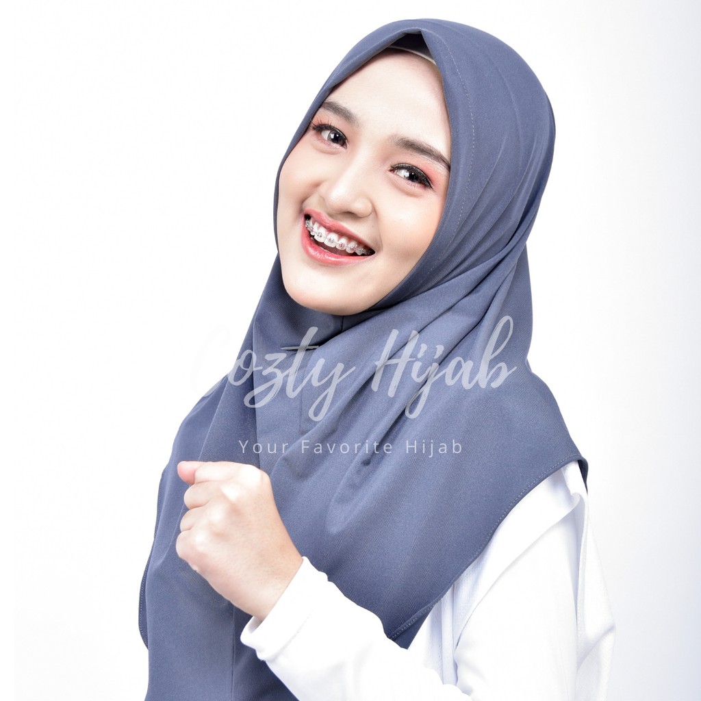 Hijab Sport Polos Syari Jersey Olahraga