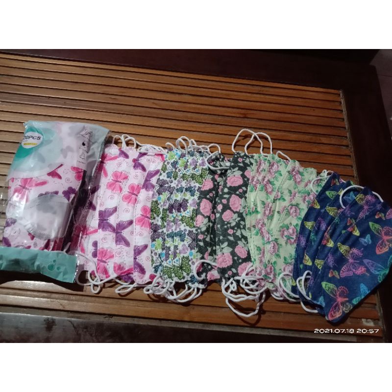 Masker dewasa KF94 motif isi 20pcs