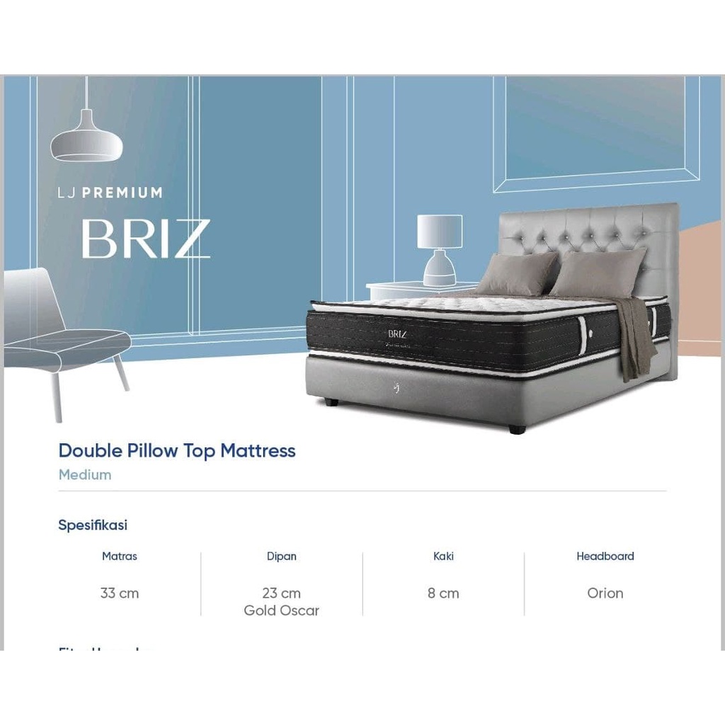 LJ Springbed Premium Briz Matras 90/100/120/140/160/180/200