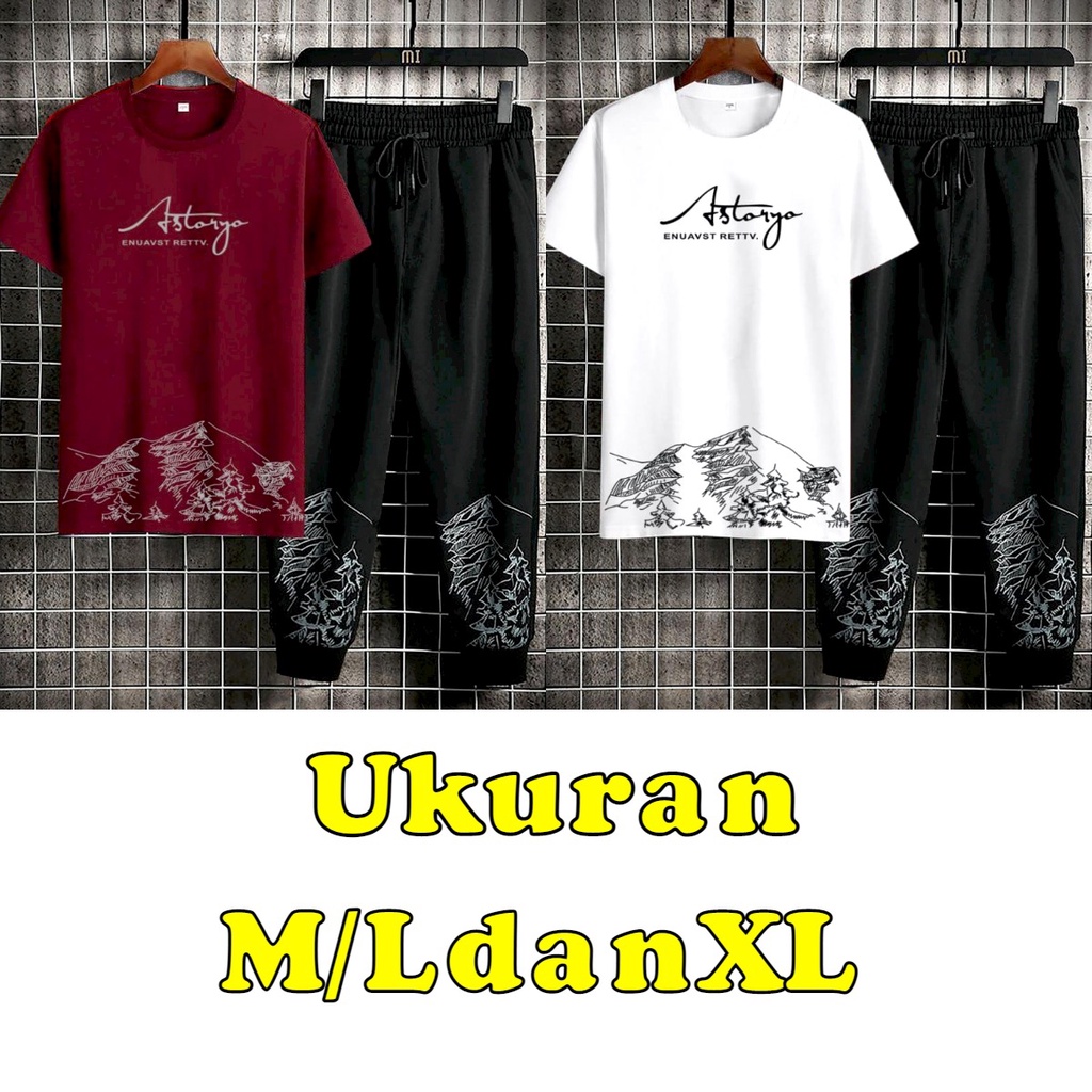 Asgard777 - SETELAN JOGGER TERYO / baju panjang pria / baju pria distro / sweater pria / celana panjang pria / celana jogger pria