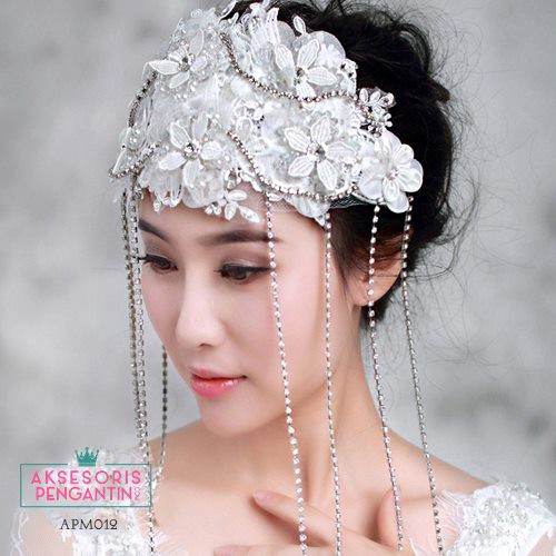 [SIAP KIRIM] HEADPIECE PENGANTIN AKSESORIS RAMBUT HIASAN SANGGUL APM012