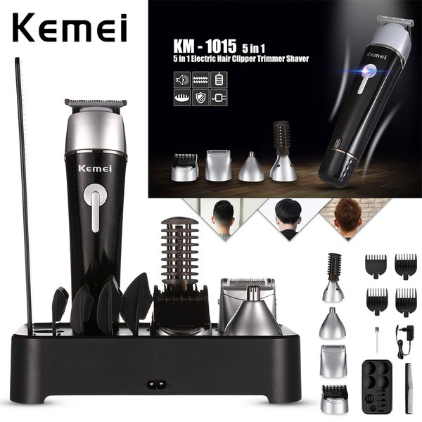 KEMEI KM 1015 HAIR CLIPPER ALAT CUKUR RAMBUT RECHARGEABLE CUKURAN CAS