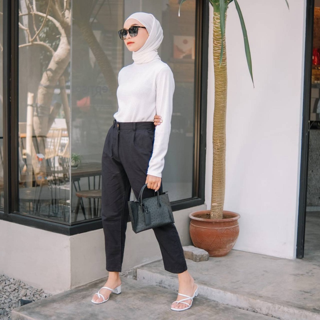 CELANA PANJANG WANITA BAHAN KATUN UNTUK FORMAL DAN CASUAL - GIO PANTS DEEWIDIY