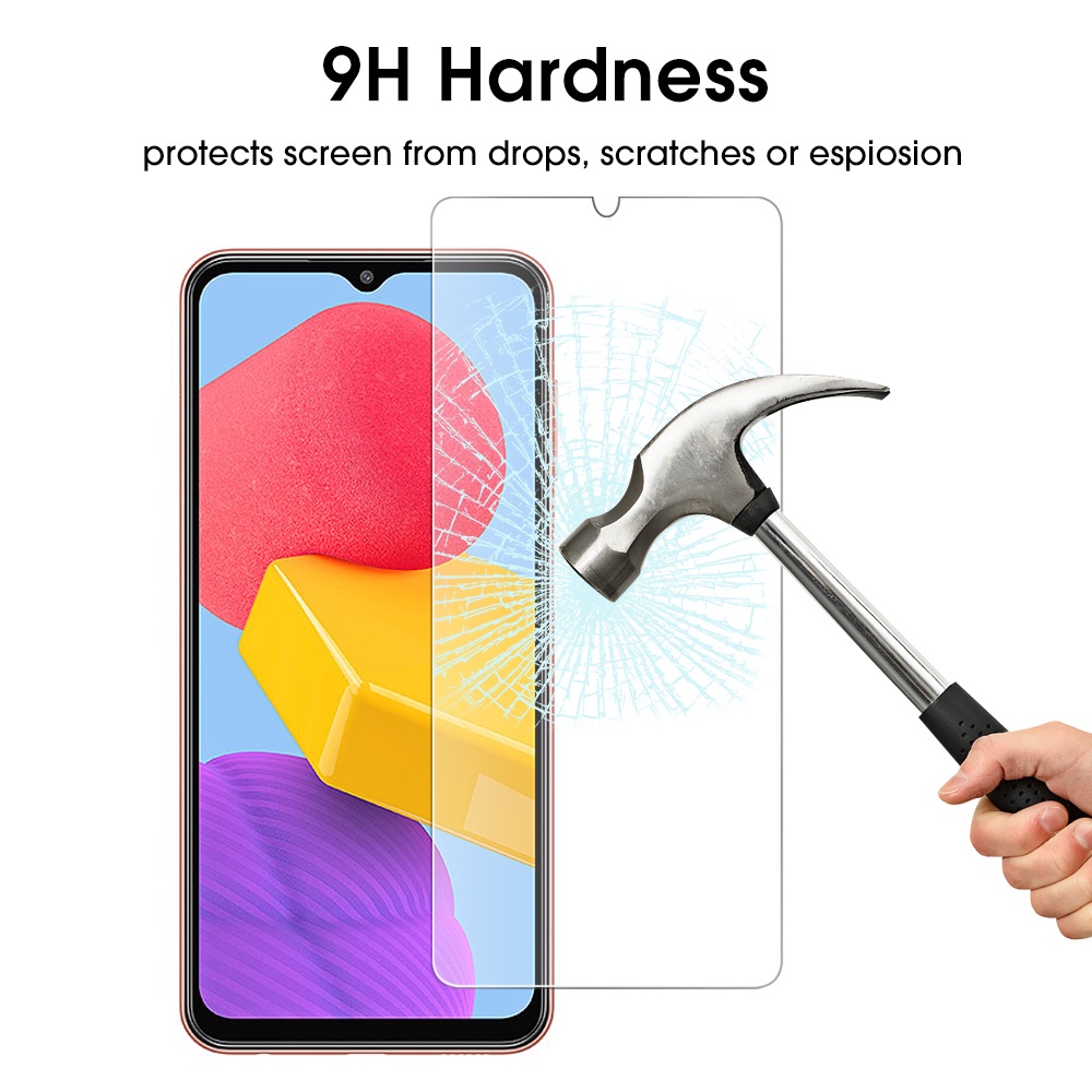 Pelindung Layar Tempered Glass HD Transparan Anti Sidik Jari Untuk Samsung Galaxy M13