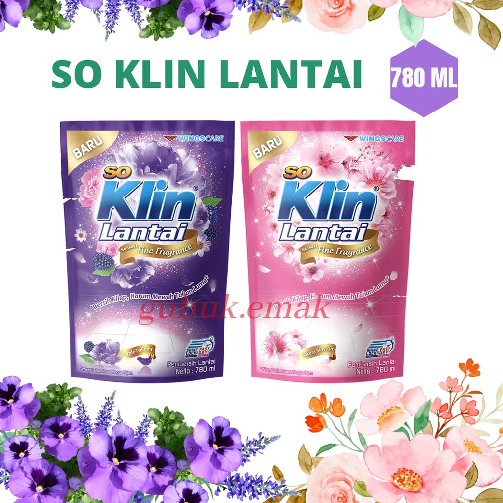 SO KLIN LANTAI FINE FRAGRANCE REFILL 780 ML