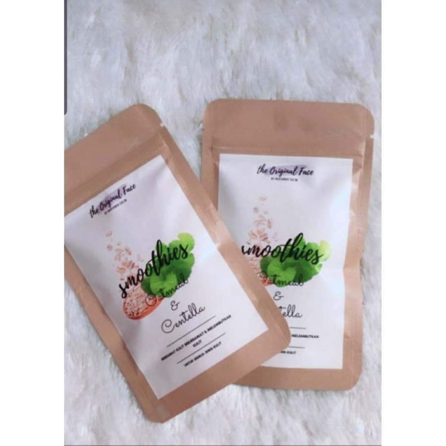 Masker Wajah Smoothies Oatmeal &amp; Centella by Nurjanah Salim