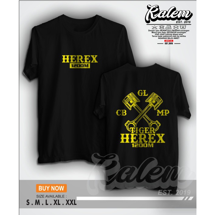 T Shirt Kaos  Baju Herex  1200m Herex  Tiger Herex  Cb Herex  