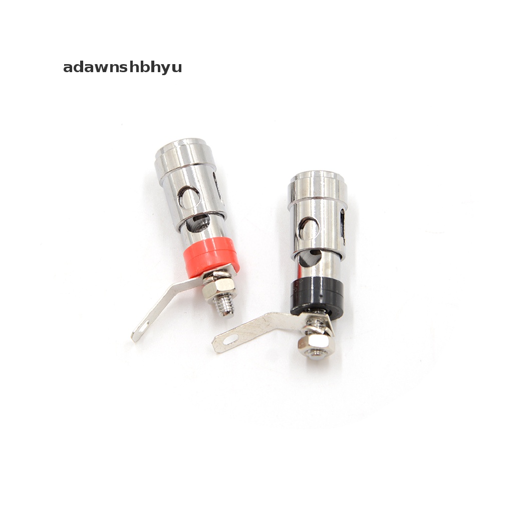 Adawnshbhyu 2pcs Speaker Audio AMP Terminal Binding Post Spring Loaded Type Lapis Nikel