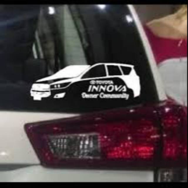Stiker kaca mobil kijang Innova terbaru motif toyota Innova owner comunity