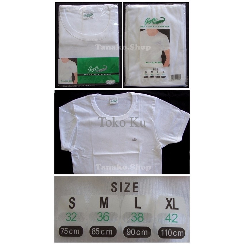 Kaos Oblong Crocodile Putih 2BAC